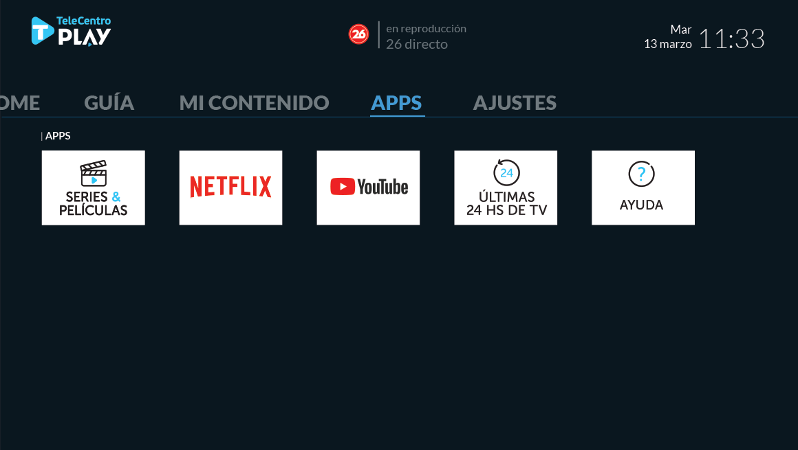 Pantalla de Apps deco Smart